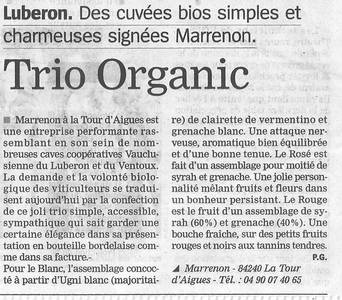 La Marseillaise les vins biologiques Organic Luberon